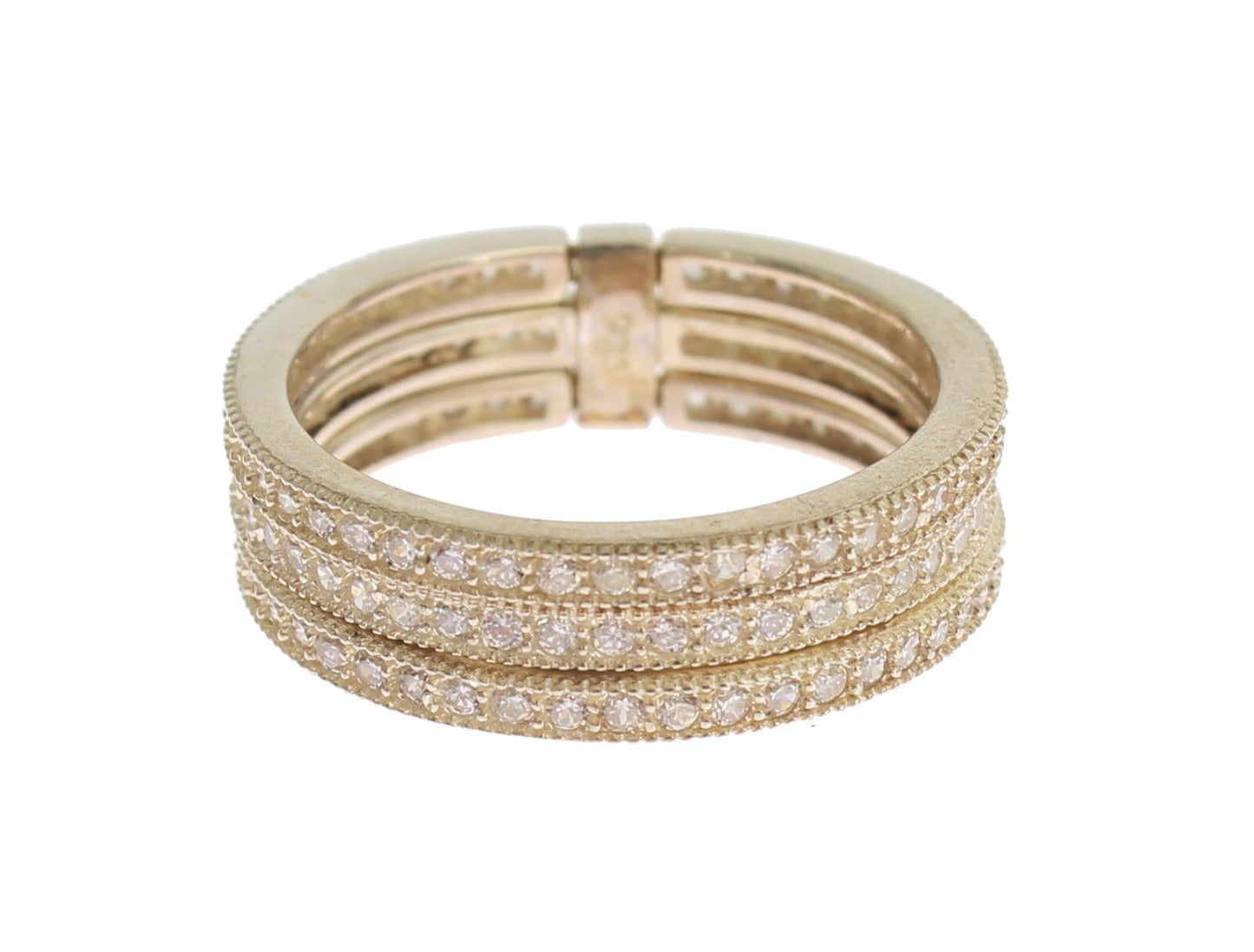 Nialaya Silver Womens Clear CZ 925 Sterling Ring $252.00 Nialaya Luzworld