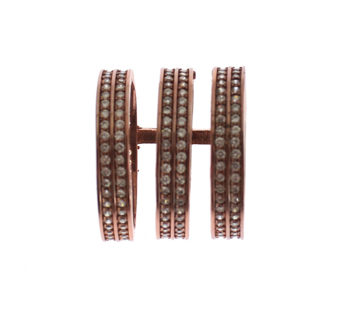 Nialaya Gold 925 Silver Clear CZ Pink Ring $280.00 Nialaya Luzworld