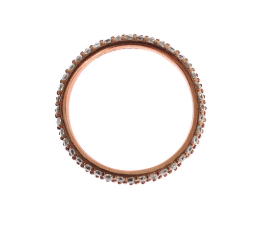 Nialaya Pink Gold 925 Silver Clear CZ Ring $219.00 Nialaya Luzworld