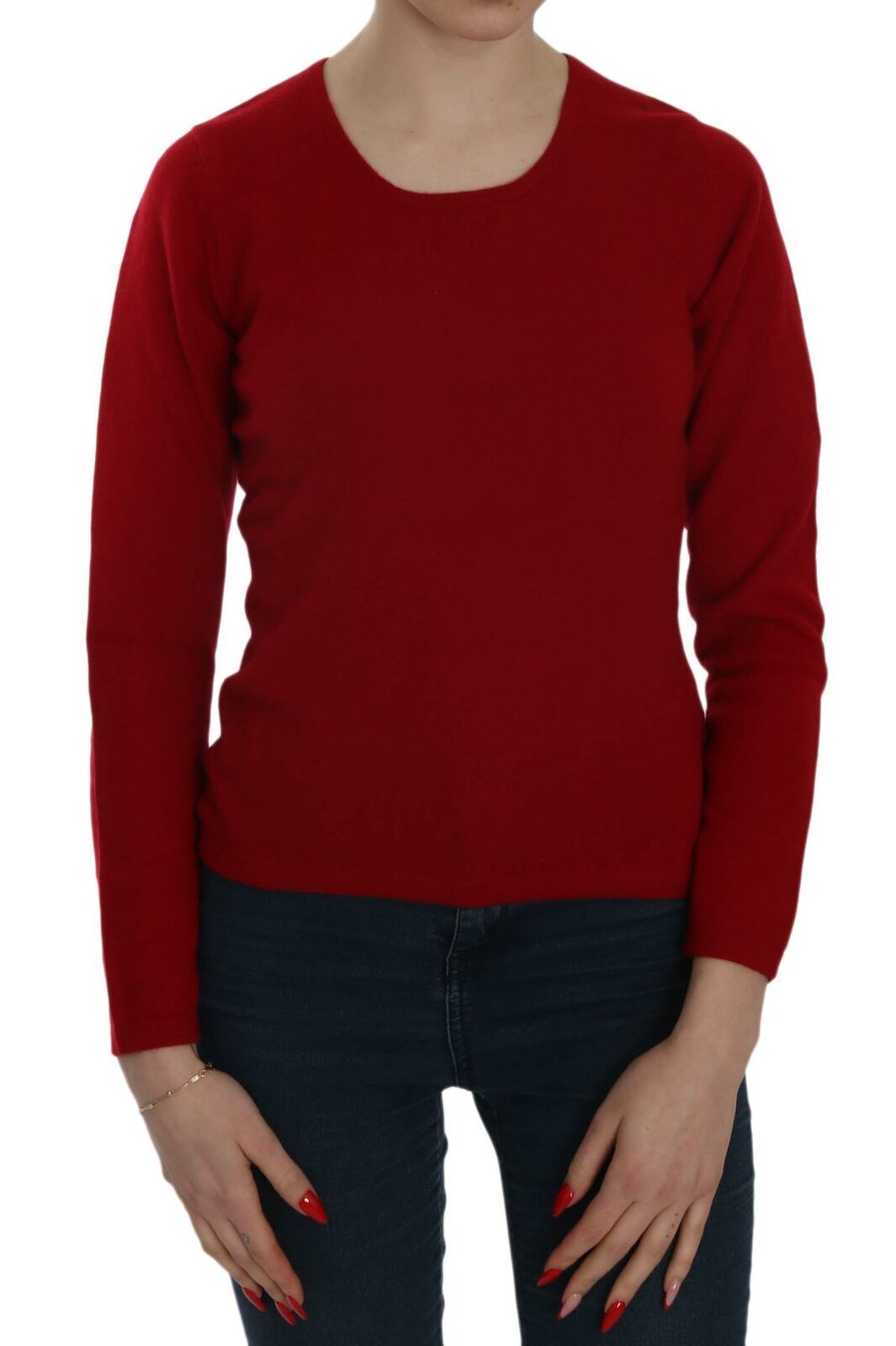 MILA SCHÖN Red Round Neck Pullover Cashmere Sweater $1133.00 MILA SCHÖN Luzworld