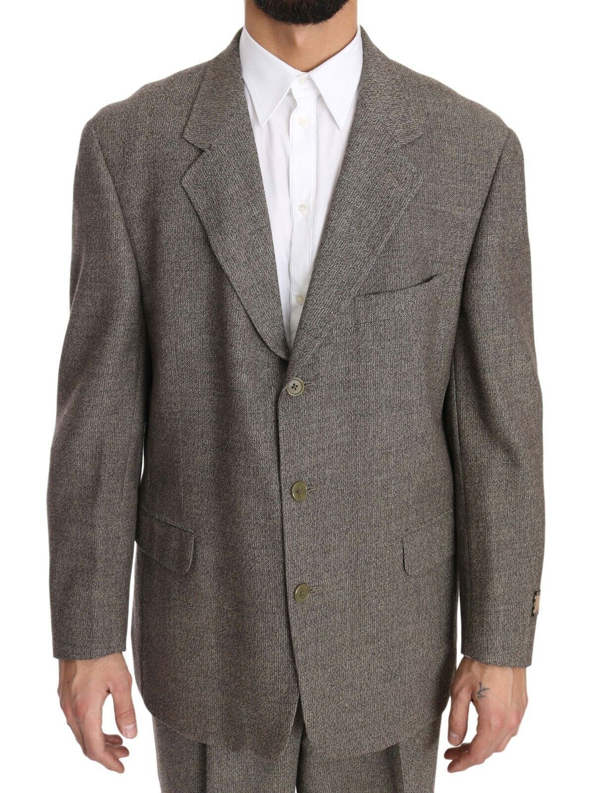Fendi Brown Wool Regular Single Breasted Suit $3925.00 Fendi Luzworld