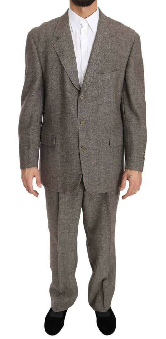 Fendi Brown Wool Regular Single Breasted Suit $3925.00 Fendi Luzworld