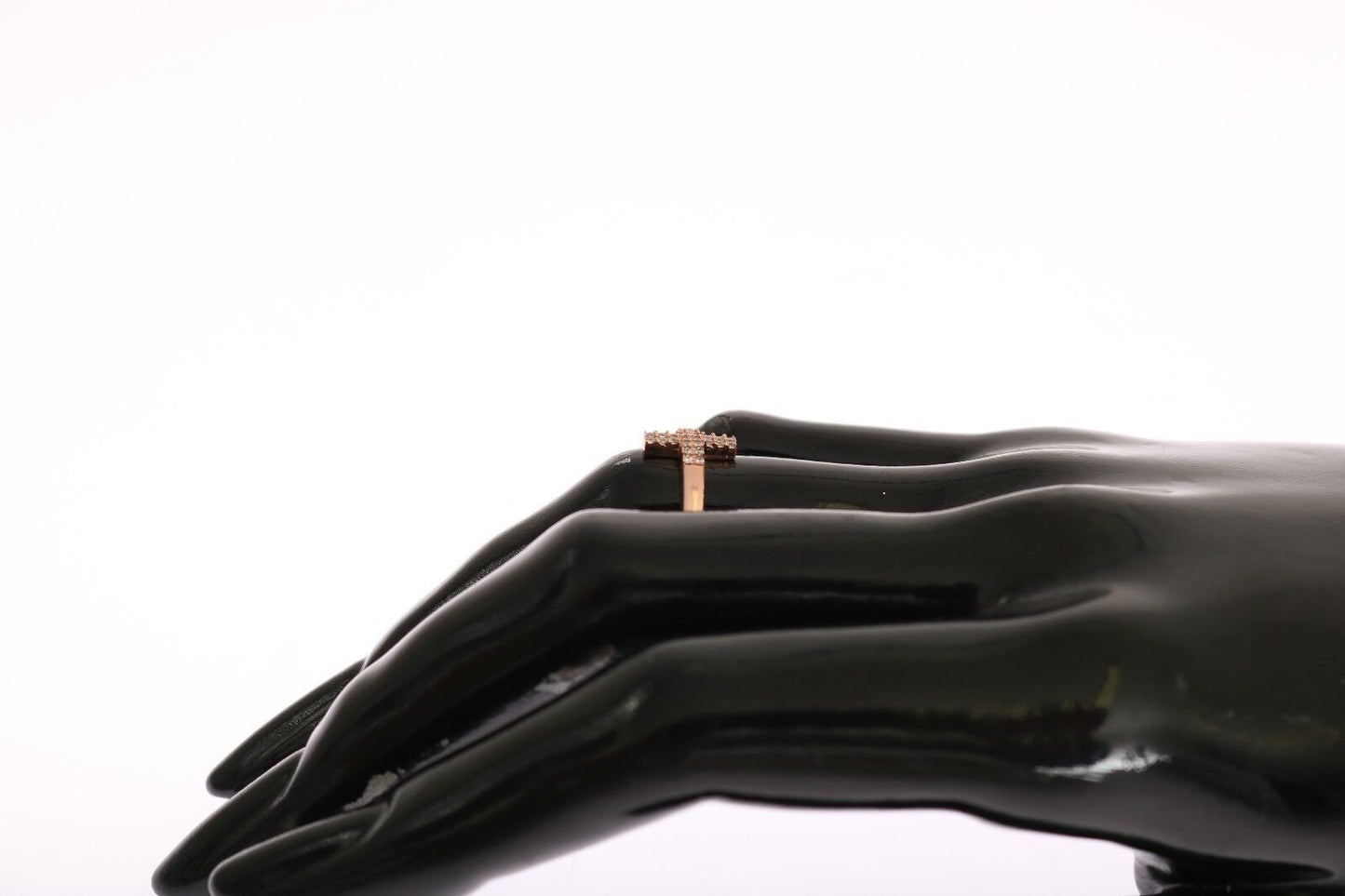 Nialaya Pink Gold 925 Silver Womens Cross CZ Ring $280.00 Nialaya Luzworld