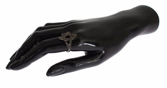 Nialaya Black CZ Rhodium 925 Silver Womens Ring $219.00 Nialaya Luzworld