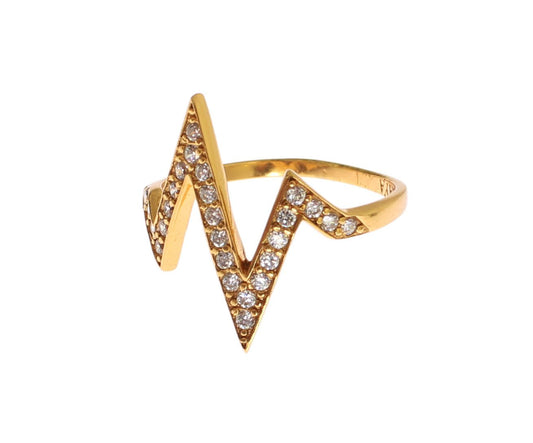 Nialaya Gold 925 Silver Womens Clear CZ 18K Ring $198.00 Nialaya Luzworld
