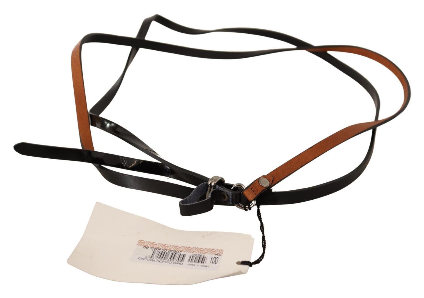 Costume National Brown Leather Silver Tone Buckle Belt $231.00 Costume National Luzworld