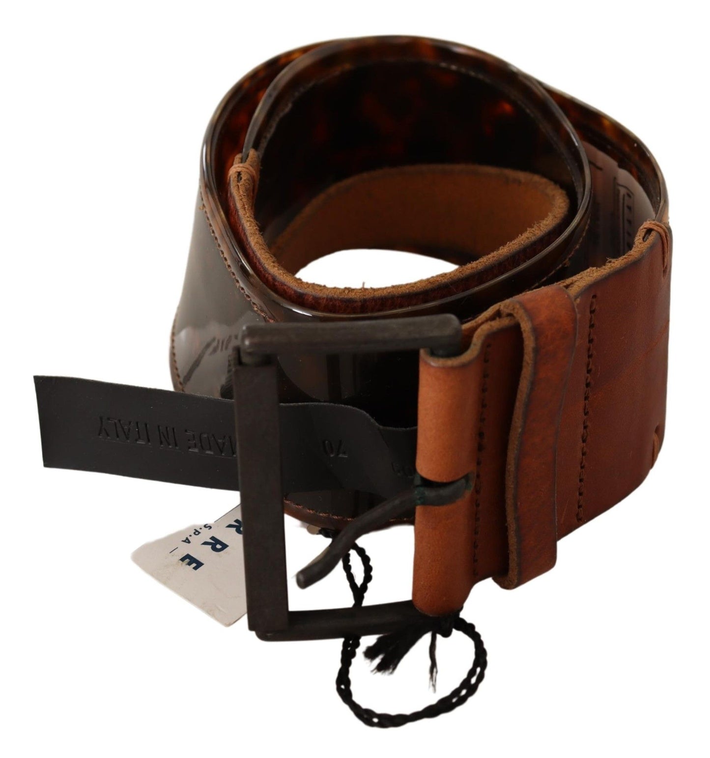 Ermanno Scervino Dark Brown Leather Buckle Waist Belt $611.00 Ermanno Scervino Luzworld
