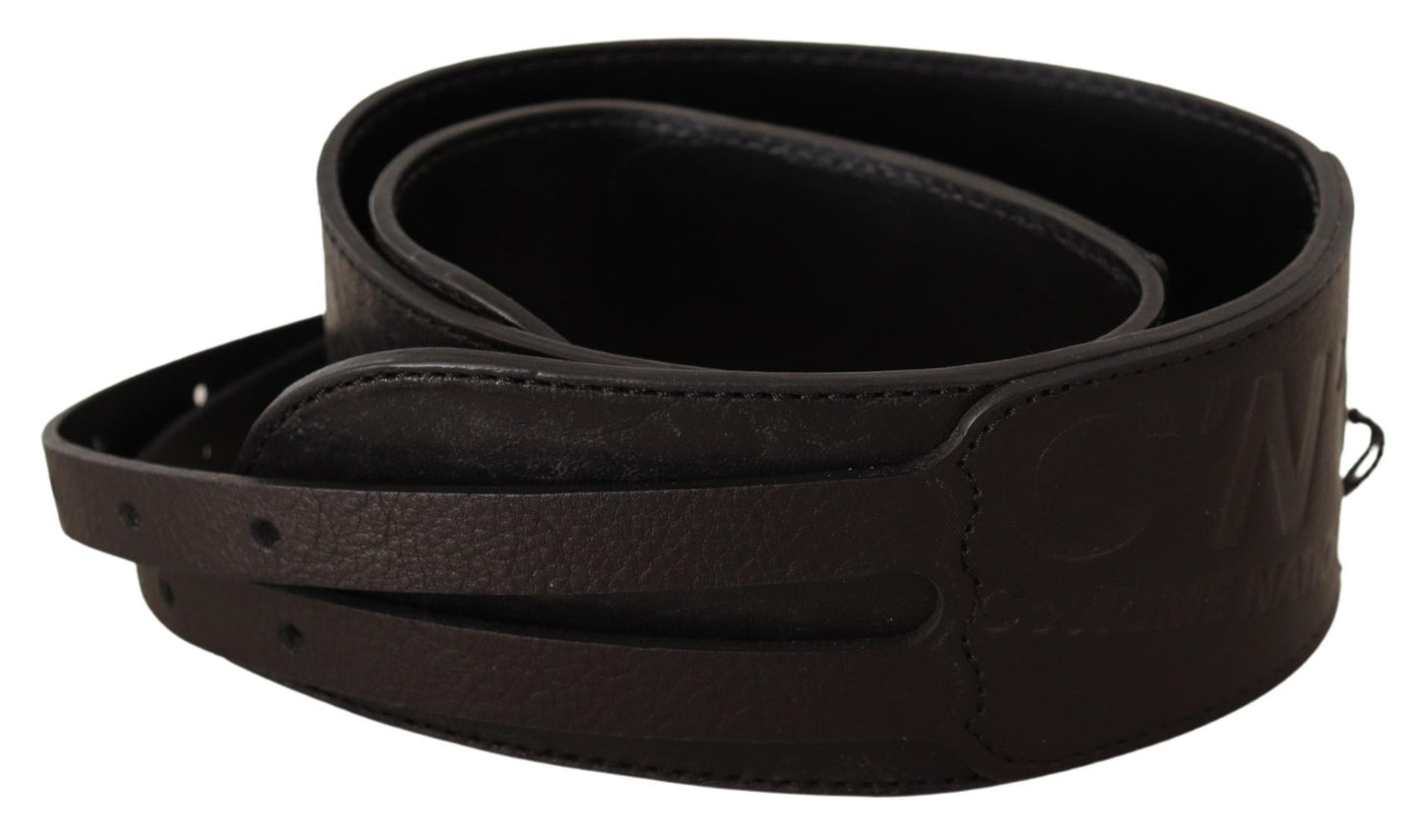 Costume National Dark Brown Leather Double Buckle Belt $547.00 Costume National Luzworld
