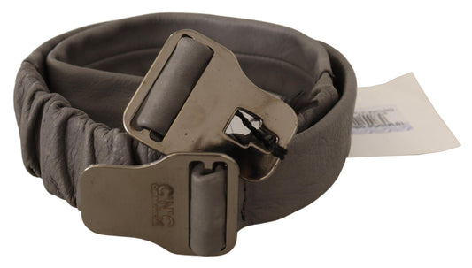 Costume National Gray Leather Silver Buckle Waist Belt $280.00 Costume National Luzworld