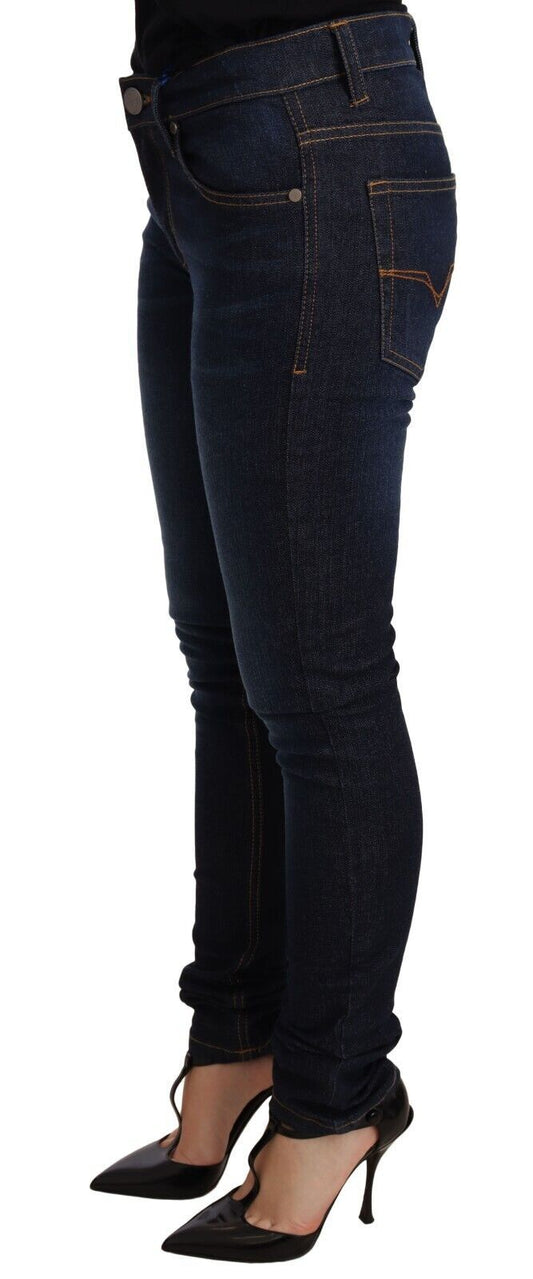 Versace Jeans Elegant Low Waist Skinny Designer Jeans $385.00 Versace Jeans Luzworld