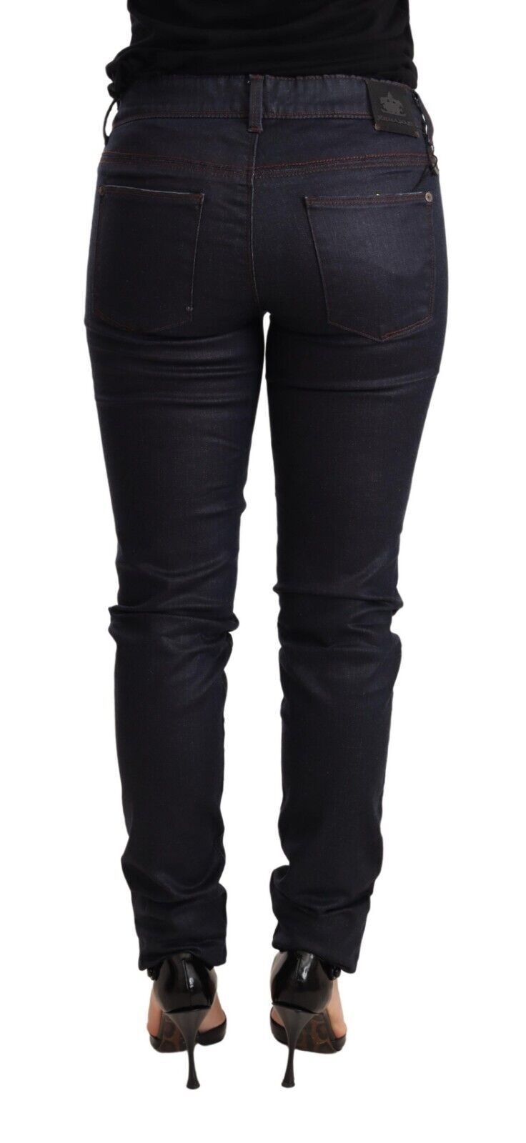 Ermanno Scervino Blue Low Waist Skinny Slim Trouser Cotton Jeans $1066.00 Ermanno Scervino Luzworld
