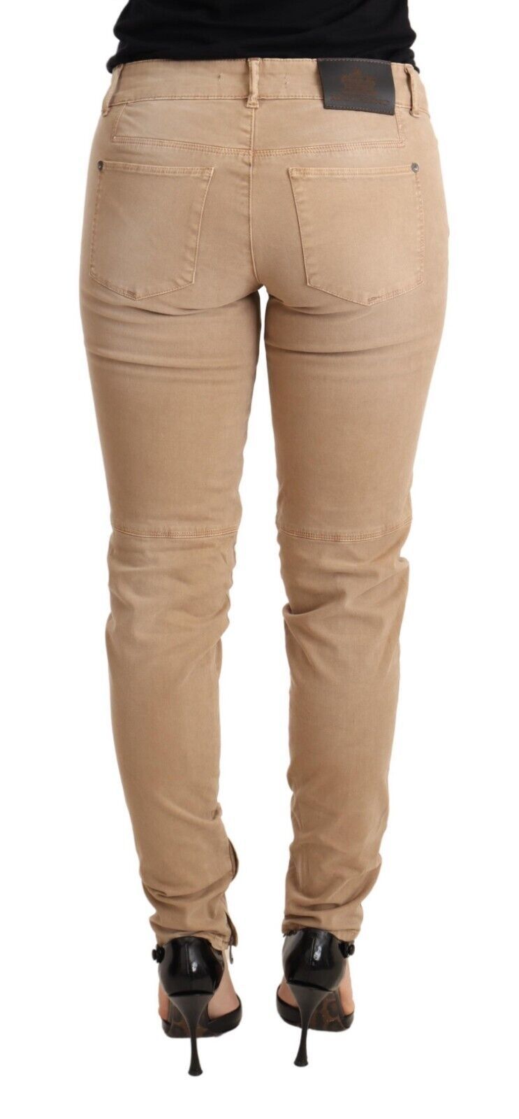 Ermanno Scervino Brown Low Waist Skinny Denim Trouser Cotton Jeans $1066.00 Ermanno Scervino Luzworld