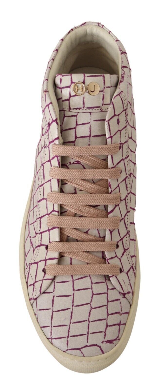 HIDE & JACK White Bordeaux Leather Casual Lace Up Sneakers Shoes $677.00 HIDE & JACK Luzworld