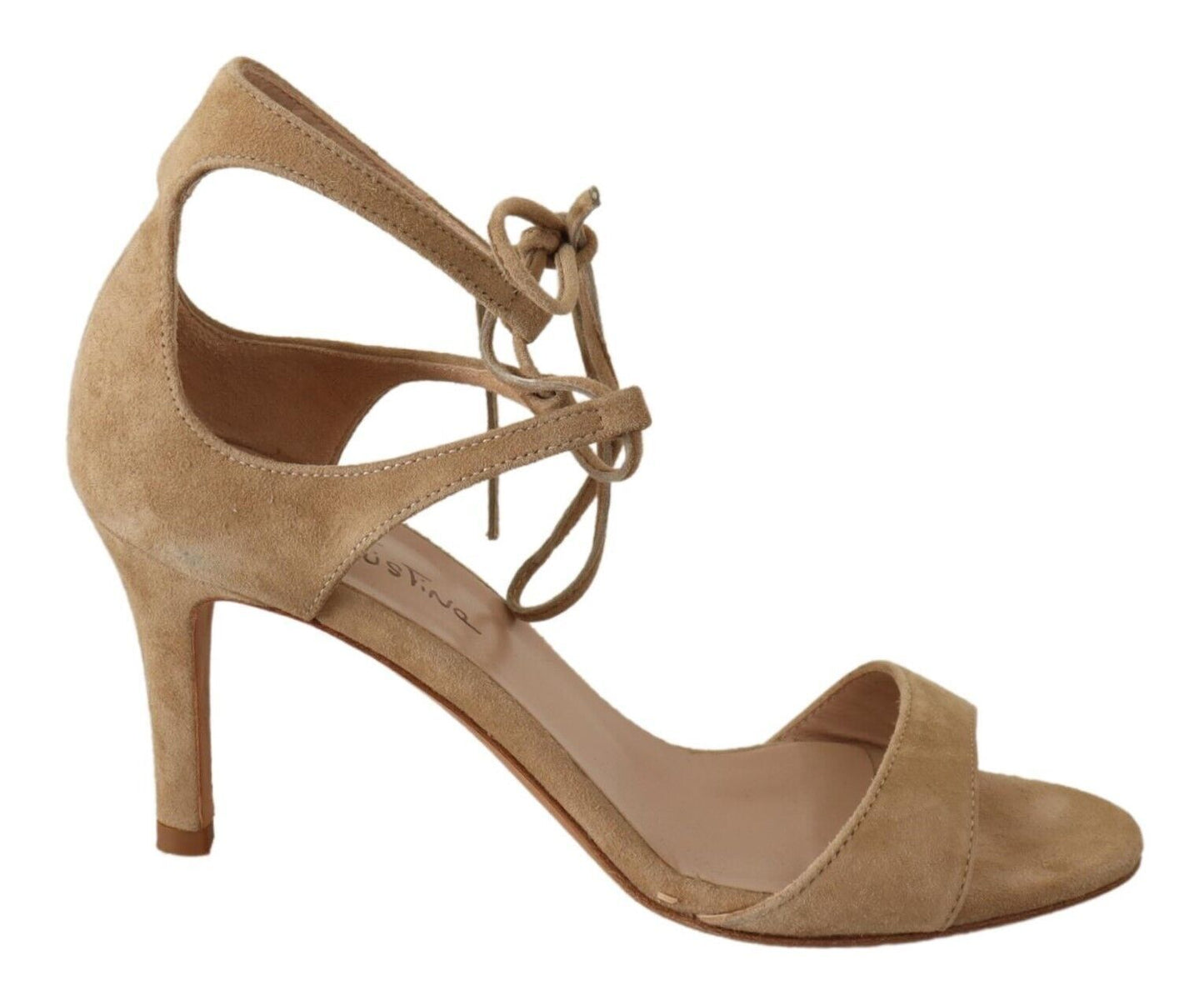 Maria Christina Beige Suede Leather Ankle Strap Pumps Shoes $674.00 Maria Christina Luzworld
