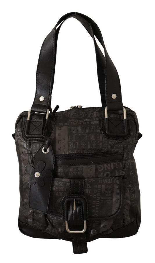 WAYFARER Black Printed Logo Shoulder Handbag Purse Bag $584.00 WAYFARER Luzworld