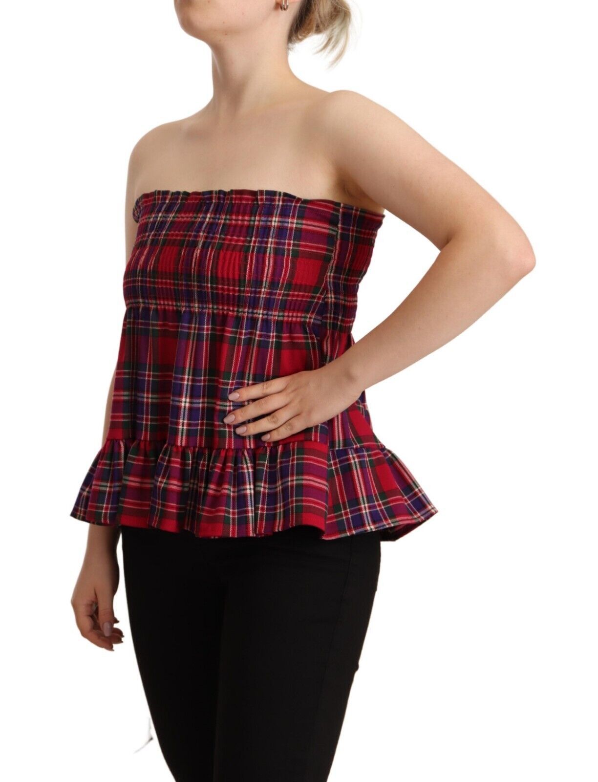 CAMPO DI FRAGOLE Multicolor Chekered Sleevelesss Tank Top $231.00 CAMPO DI FRAGOLE Luzworld