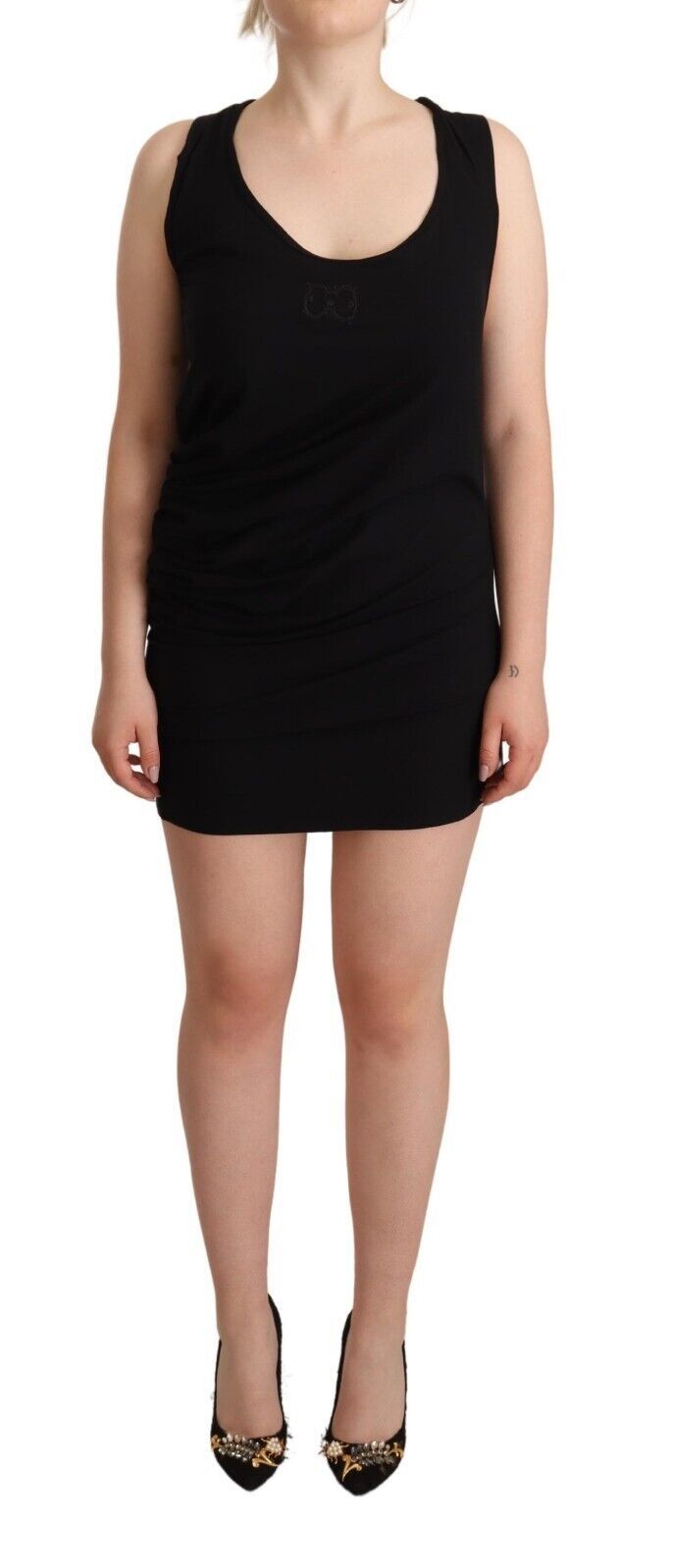 Roberto Cavalli Elegant Black Sheath Stretch Dress $443.00 Roberto Cavalli Luzworld