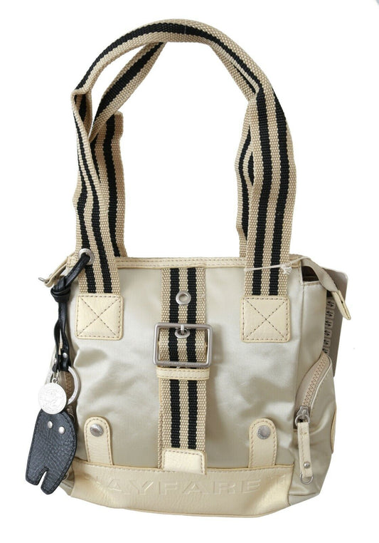 WAYFARER Beige Handbag Shoulder Tote Fabric Purse $547.00 WAYFARER Luzworld