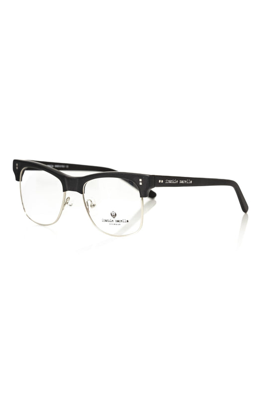 Frankie Morello Black Metallic Men's Eyeglass Frame $439.00 Frankie Morello Luzworld