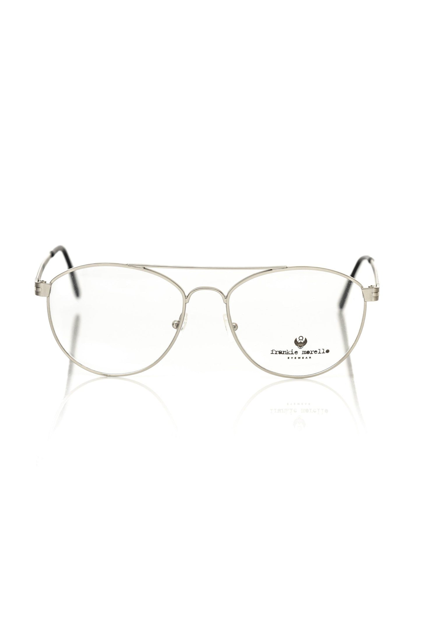 Frankie Morello Silver Metallic Mens Eyeglass Frame $206.00 Frankie Morello Luzworld