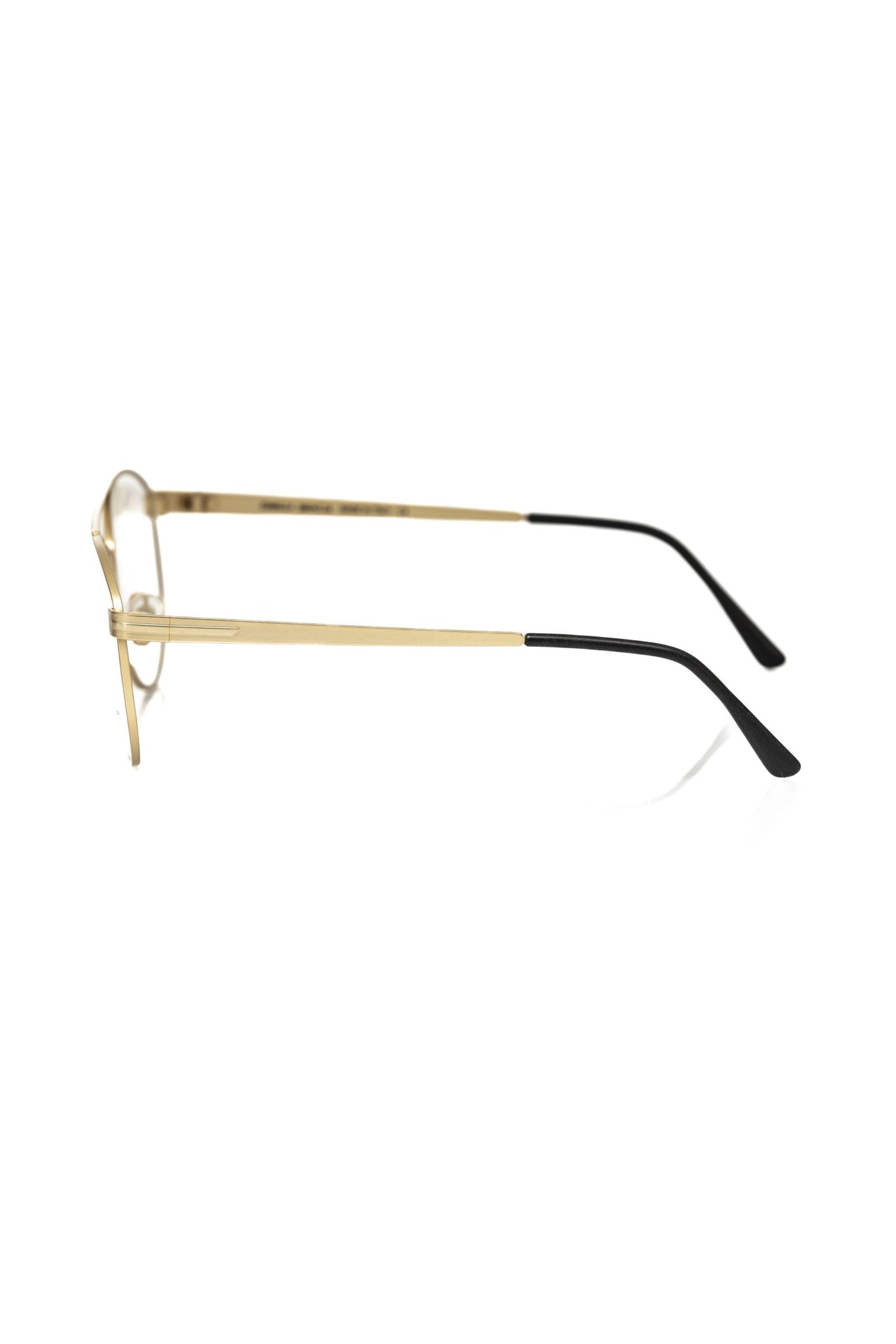 Frankie Morello Gold Metallic Fiber Men's Frame Aviator Eyeglasses $206.00 Frankie Morello Luzworld