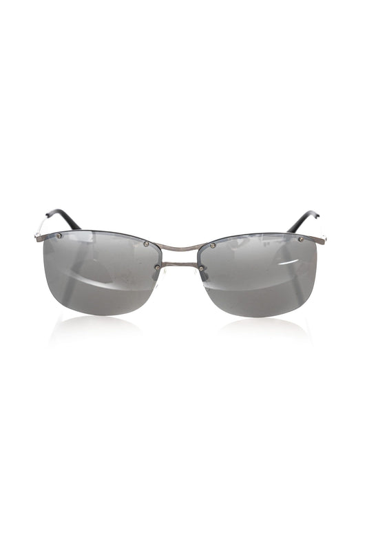 Frankie Morello Silver Metallic Men Sunglass $230.00 Frankie Morello Luzworld
