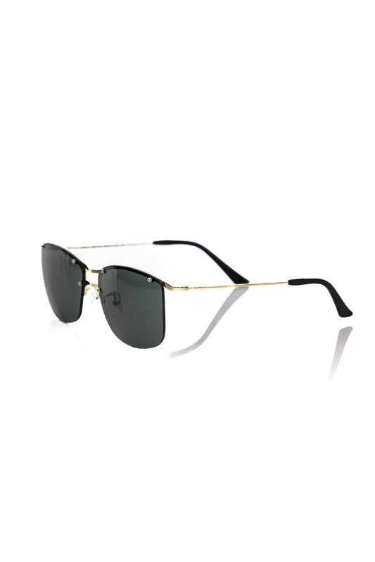 Frankie Morello Black Metallic Fibre Men Sunglasses $230.00 Frankie Morello Luzworld