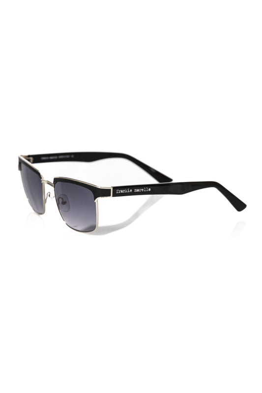Frankie Morello Black Metallic Fibre Men Sunglass $228.00 Frankie Morello Luzworld