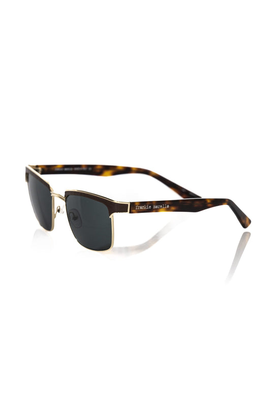 Frankie Morello Brown Metallic Fibre Men Sunglass $228.00 Frankie Morello Luzworld