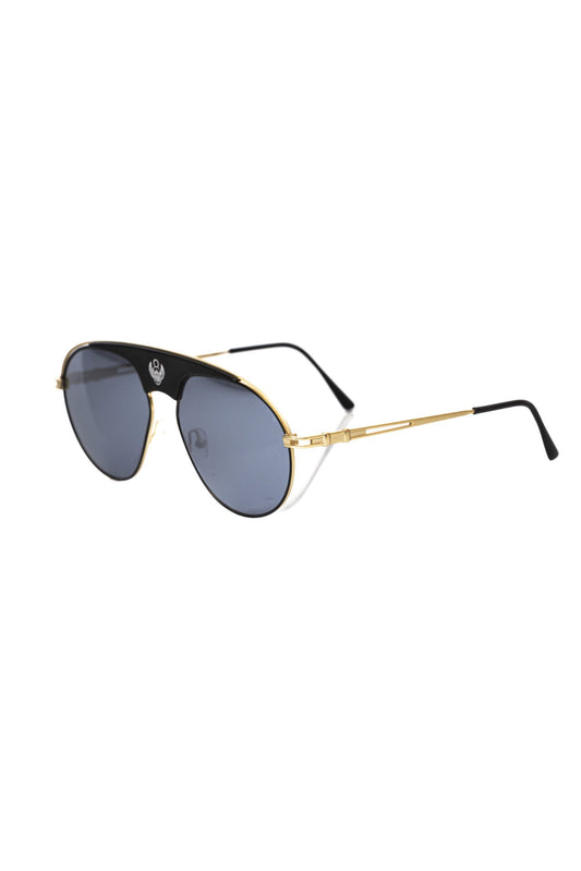 Frankie Morello Black Metallic Fiber Men Sunglasses $496.00 Frankie Morello Luzworld