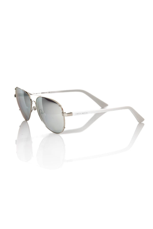 Frankie Morello Silver Metallic Fibre Men Sunglass $457.00 Frankie Morello Luzworld