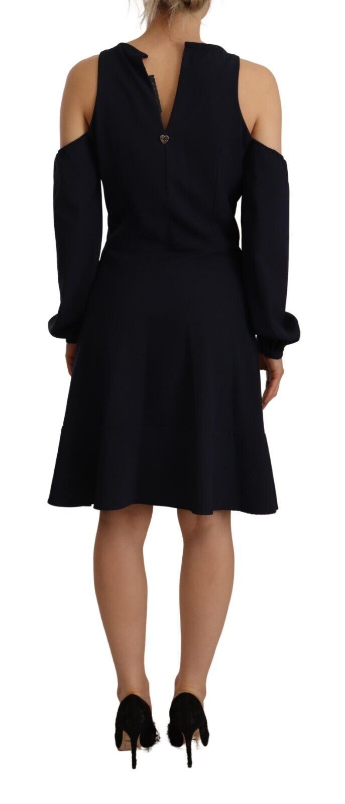 Twinset Black Long Sleeves Open Shoulder A-line Dress $674.00 Twinset Luzworld