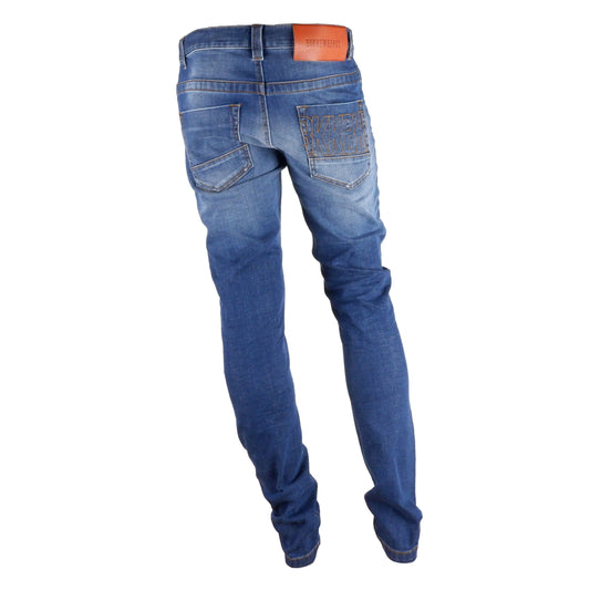 Bikkembergs Blue Cotton Men Jeans $330.00 Bikkembergs Luzworld