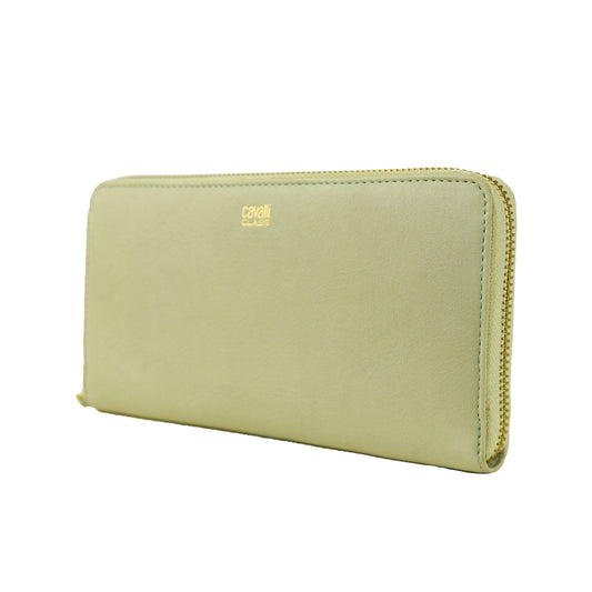 Cavalli Class Gray Calfskin Women Wallet $244.00 Cavalli Class Luzworld