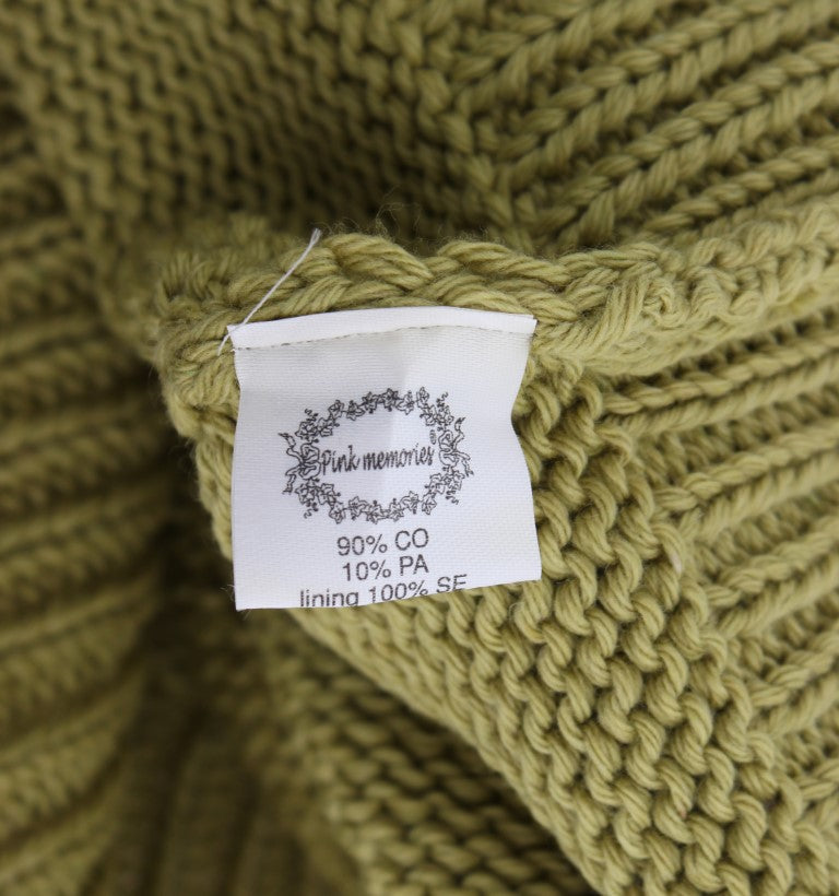 PINK MEMORIES Green Cotton Blend Knitted Sleeveless Sweater $216.00 PINK MEMORIES Luzworld