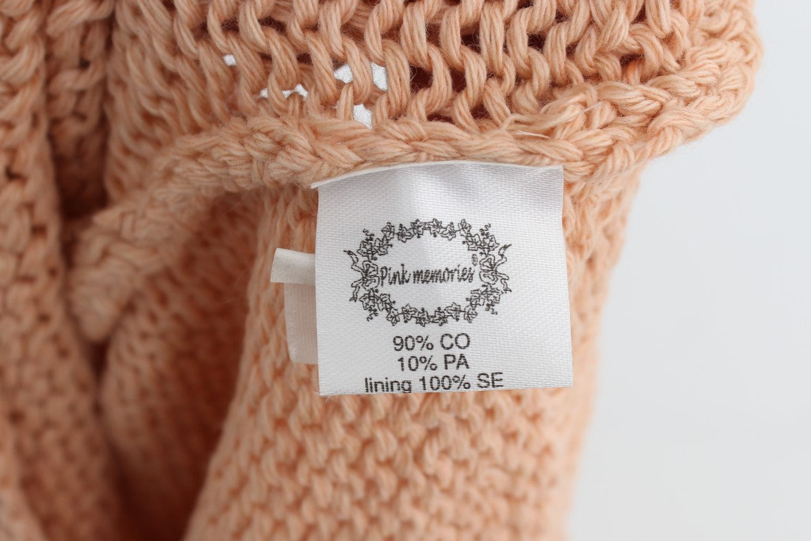 PINK MEMORIES Pink Cotton Blend Knitted Sleeveless Sweater $216.00 PINK MEMORIES Luzworld