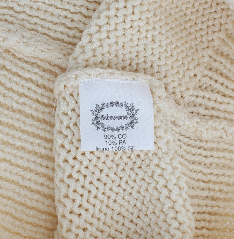 PINK MEMORIES Beige Cotton Blend Knitted Sleeveless Sweater $216.00 PINK MEMORIES Luzworld