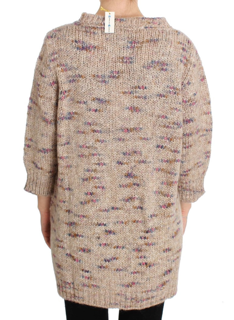 PINK MEMORIES Beige Wool Blend Knitted Oversize Sweater $620.00 PINK MEMORIES Luzworld