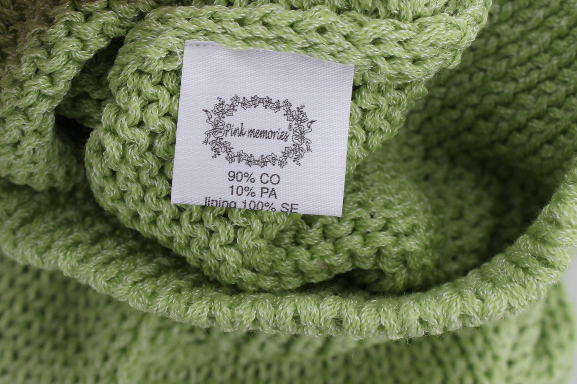 PINK MEMORIES Green Cotton Blend Knitted Sweater $216.00 PINK MEMORIES Luzworld