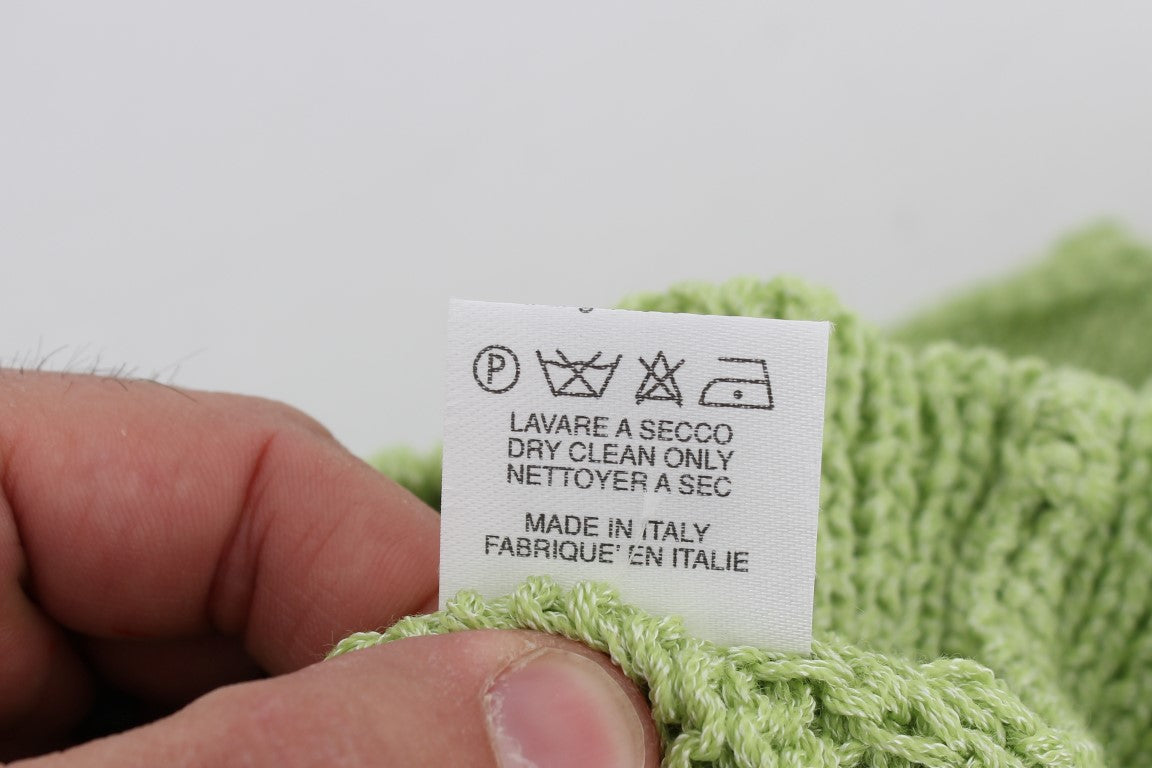 PINK MEMORIES Green Cotton Blend Knitted Sweater $216.00 PINK MEMORIES Luzworld