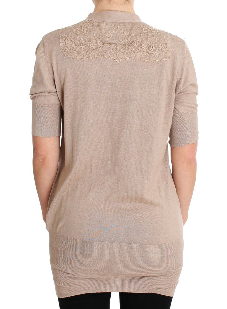 PINK MEMORIES Pink Lace Cotton Cardigan Sweater $649.00 PINK MEMORIES Luzworld