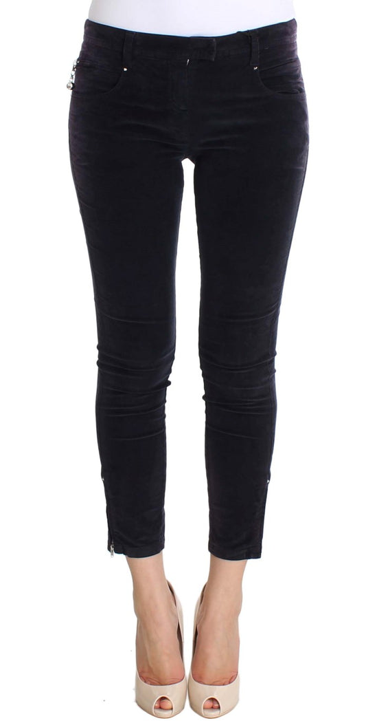 Costume National Purple Cropped Corduroys Jeans $560.00 Costume National Luzworld