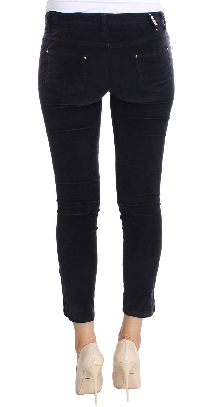 Costume National Purple Cropped Corduroys Jeans $560.00 Costume National Luzworld