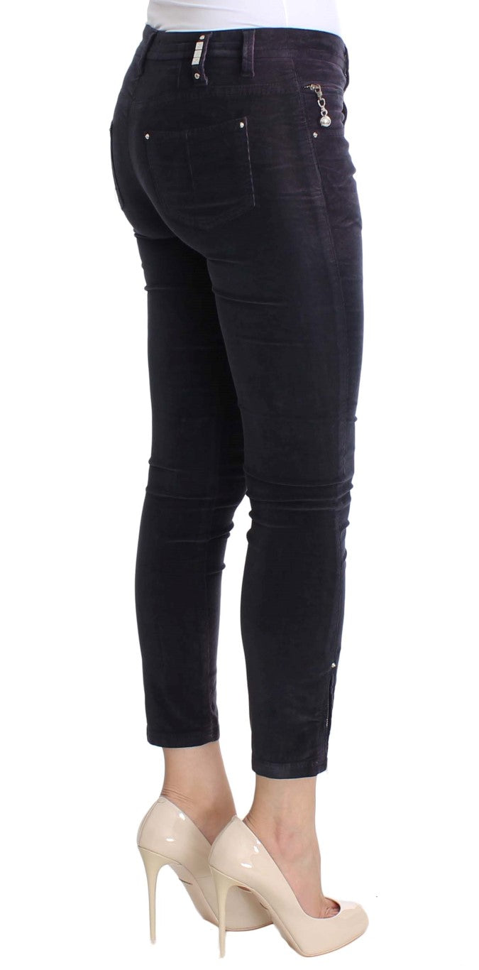 Costume National Purple Cropped Corduroys Jeans $560.00 Costume National Luzworld