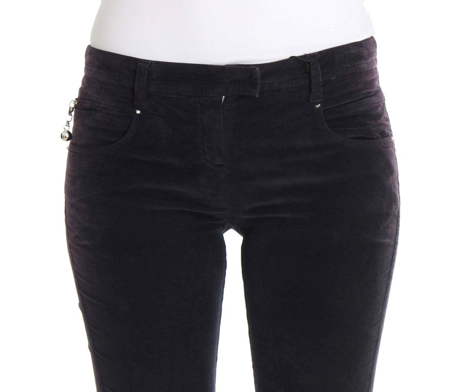 Costume National Purple Cropped Corduroys Jeans $560.00 Costume National Luzworld