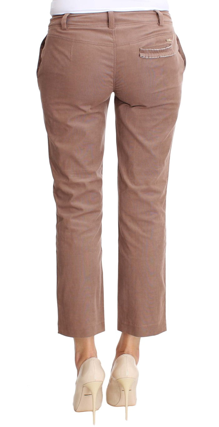 Costume National Brown Cropped Corduroys Pants $560.00 Costume National Luzworld