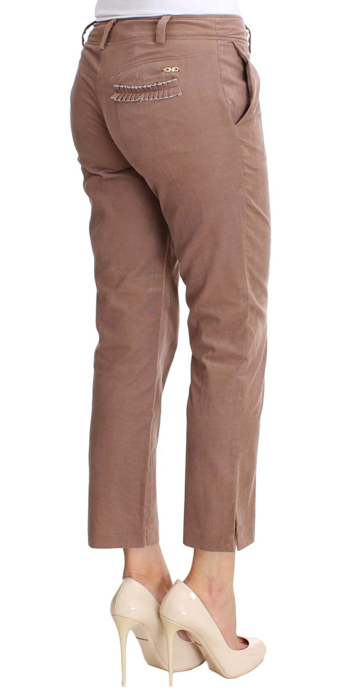 Costume National Brown Cropped Corduroys Pants $560.00 Costume National Luzworld