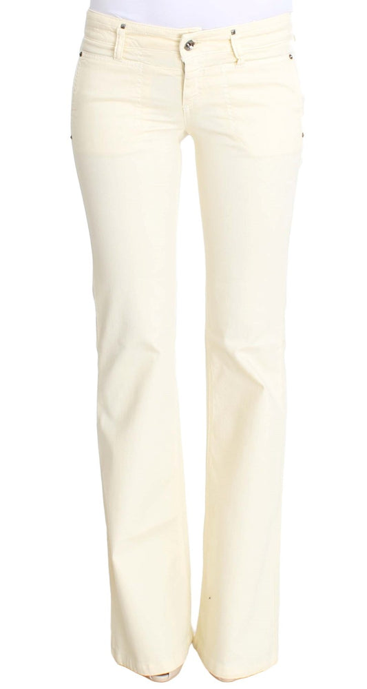 Costume National White Cotton Stretch Flare Jeans $560.00 Costume National Luzworld