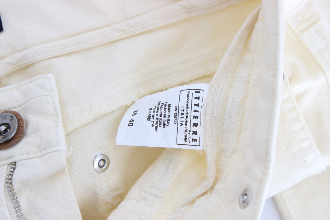 Costume National White Cotton Stretch Flare Jeans $560.00 Costume National Luzworld