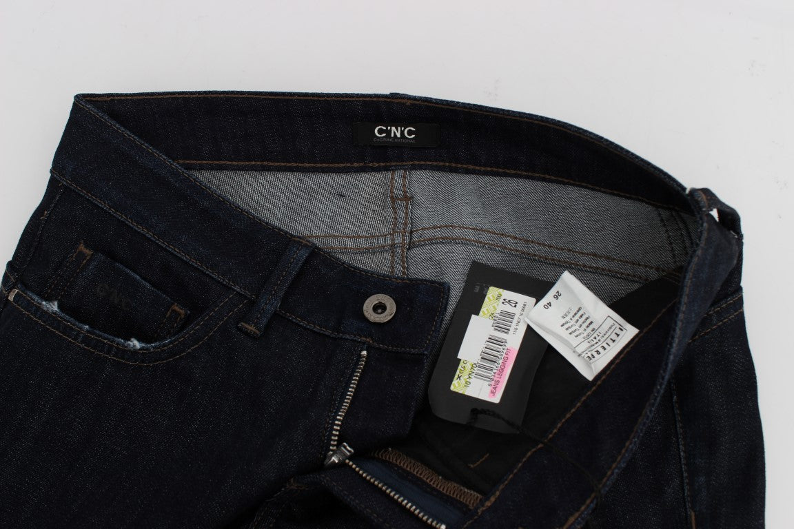 Costume National Blue Cotton Stretch Slim Fit Jeans $560.00 Costume National Luzworld